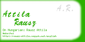 attila rausz business card